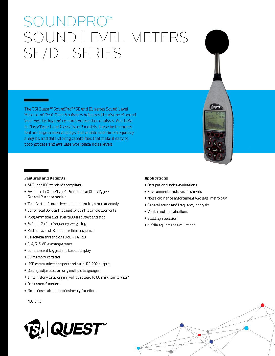 Sonomètre professionnel SoundPro DL (classe 1)